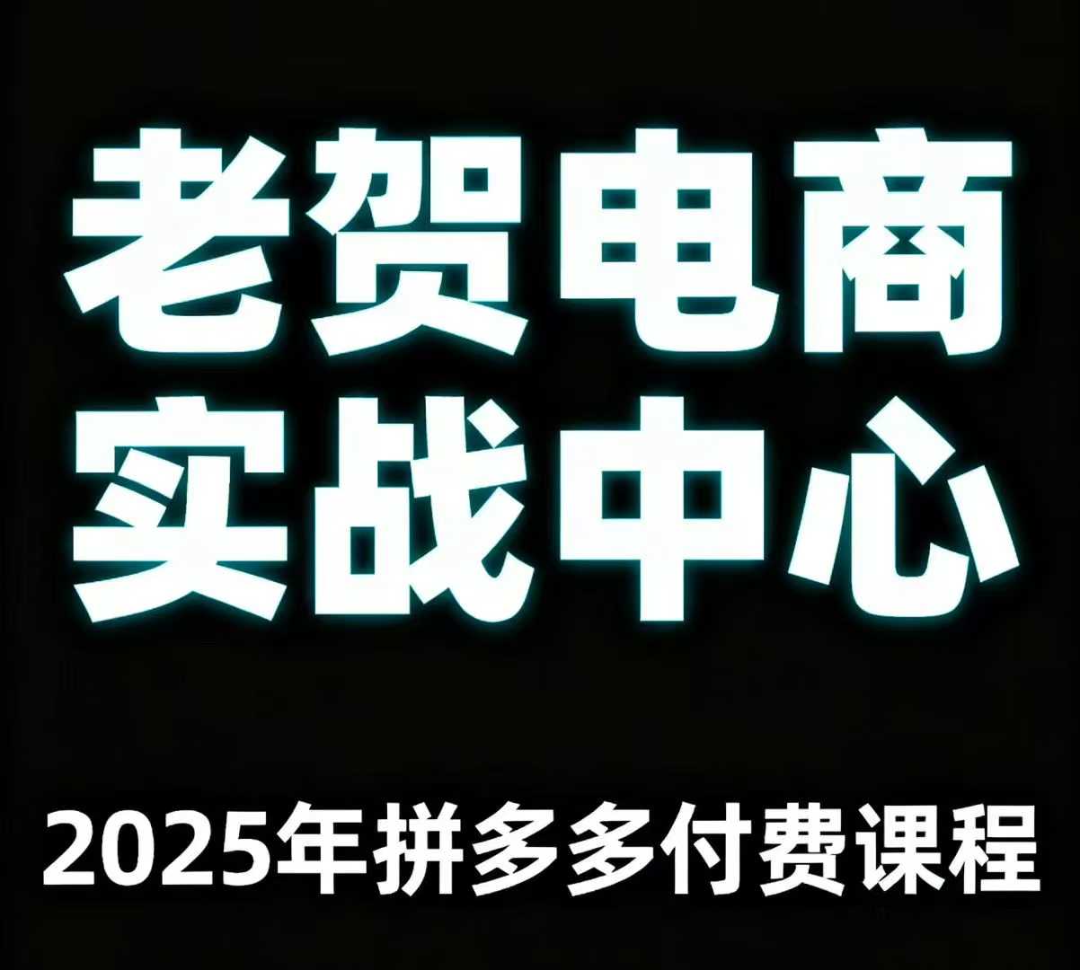 老贺电商2025年拼多多付费课程，用通俗易懂的方法告诉你多多怎么玩-尤课网创