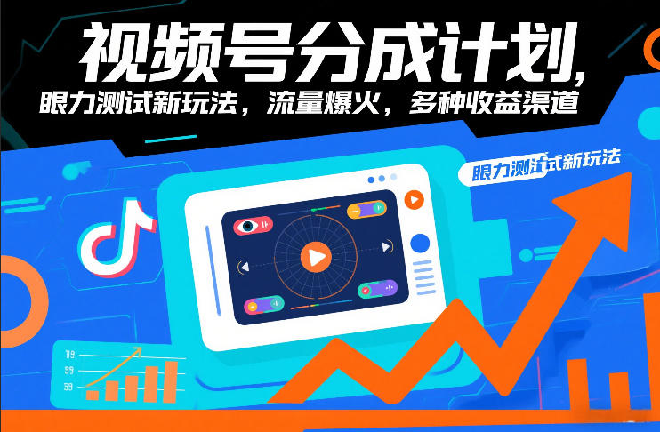 视频号分成计划，眼力测试新玩法，流量爆火，多种收益渠道-尤课网创