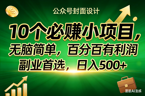 （17694期）10个必赚小项目，无脑简单，百分百有利润，副业首选，日入400+-尤课网创