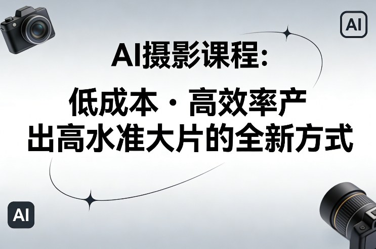 AI摄影课程，低成本高效率产出高水准大片的全新方式-尤课网创