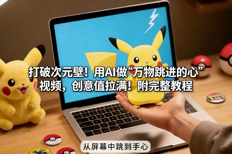 打破次元壁！用AI做【万物跳进手心】视频，创意值拉满！附完整教程-尤课网创