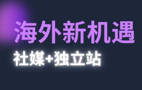 2025出海新机遇(社媒+独立站)，海外新机遇，实现独立站的高效运营与出海-尤课网创