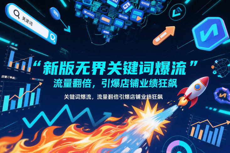 新版无界关键词爆流，流量翻倍，引爆店铺业绩狂飙-尤课网创