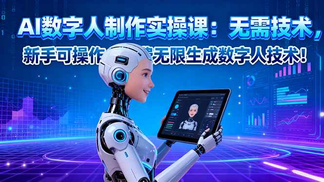 （16376期）AI数字人制作实操课：无需技术，新手可操作，免费无限生成数字人技术！-尤课网创