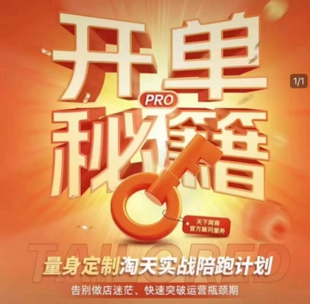 淘宝开单秘籍PRO，量身定制淘天实战陪跑计划，告别做店迷茫、快速突破运营瓶颈期(更新)-尤课网创