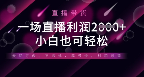 半无人直播带货，一场利润数张，适合所有平台玩法，小白也可轻松-尤课网创