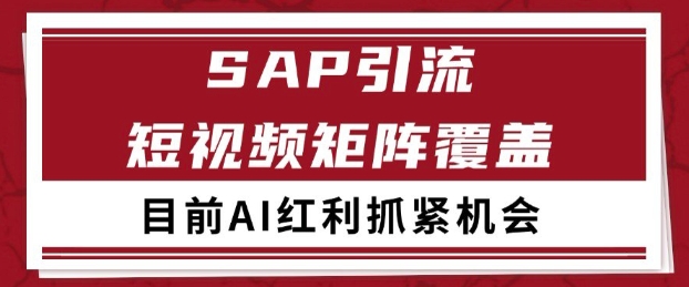 小红书某音sap赛道引流获客 自热矩阵日引200+-尤课网创
