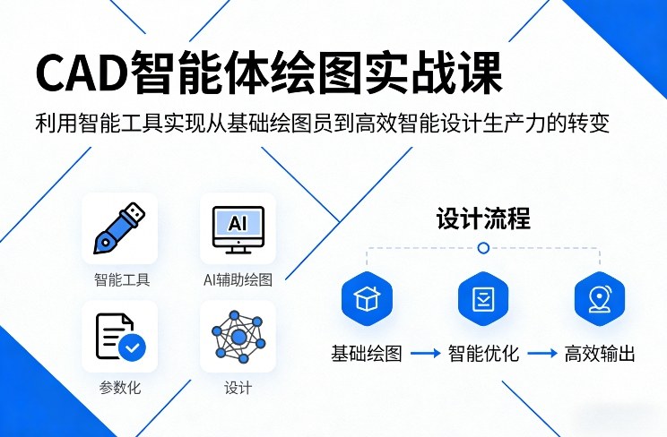 CAD智能体绘图实战课，利用智能工具，实现从基础绘图员到高效智能设计生产力的转变-尤课网创