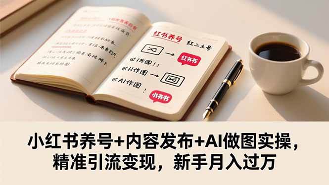 (16498期)小红书养号+内容发布+AI做图实操,精准引流变现,新手月入过万-尤课网创