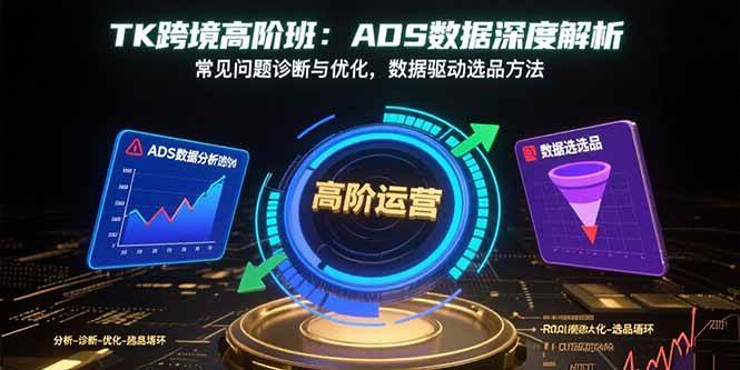 （15809期）TK跨境高阶班：ADS数据深度解析，常见问题诊断与优化，数据驱动选品方法-尤课网创