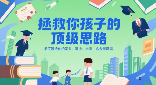 付费文章:拯救你孩子的顶级思路,彻底聊透他的学业、事业、未来,含金量满满-尤课网创