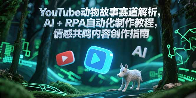 YouTube动物故事赛道解析，AI+RPA自动化制作教程，情感共鸣内容创作指南-尤课网创