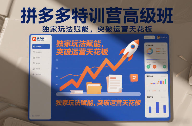 拼多多特训营高阶班,独家玩法赋能,突破运营天花板(更新26年3月19日)-尤课网创