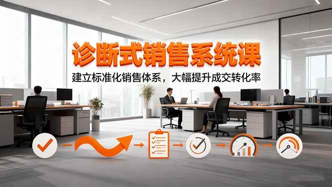 （16435期）诊断式销售系统课，建立标准化销售体系，大幅提升成交转化率-尤课网创