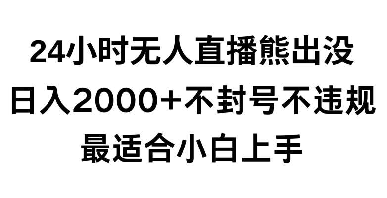 快手24小时无人直播熊出没，不封直播间，不违规，日入2000+，最适合小白上手，保姆式教学【揭秘】-尤课网创