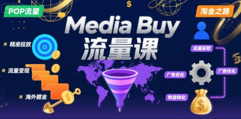 Media Buy之POP流量课,带你开启海外Media Buy淘金之路-尤课网创