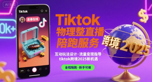 Tiktok物理整蛊直播陪跑服务-tiktok跨境2025-尤课网创