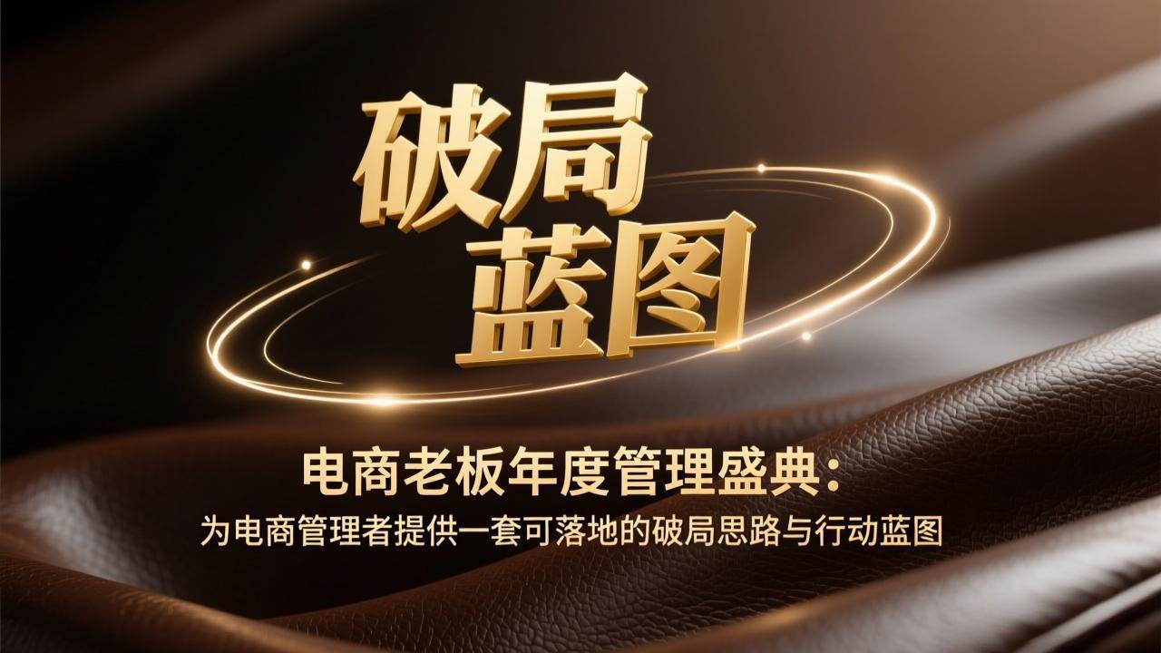 (17374期)电商老板年度管理盛典:为电商管理者提供一套可落地的破局思路与行动蓝图-尤课网创