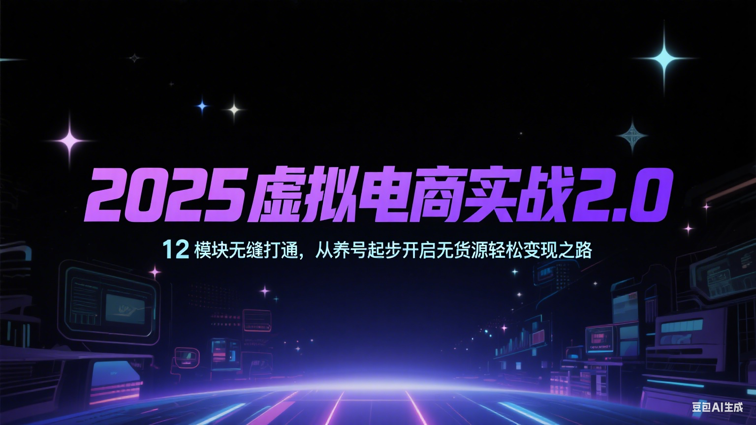 2025虚拟电商实战2.0，12模块无缝打通，从养号起步开启无货源轻松变现之路-尤课网创