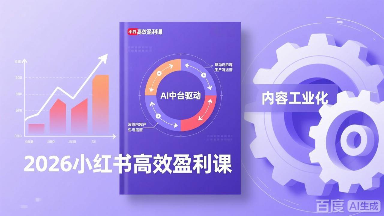 (17291期)2026小红书高效盈利课,流量双引擎+内容工业化+AI中台驱动,构建可复制的千万级营收模型-尤课网创