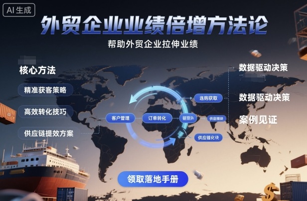 外贸企业业绩倍增方法论,帮助外贸企业拉伸业绩-尤课网创