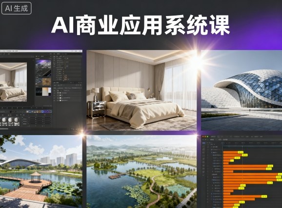 AI商业应用系统课,室内-软装-建筑-景观,智能设计+效果图+动画画实战-尤课网创