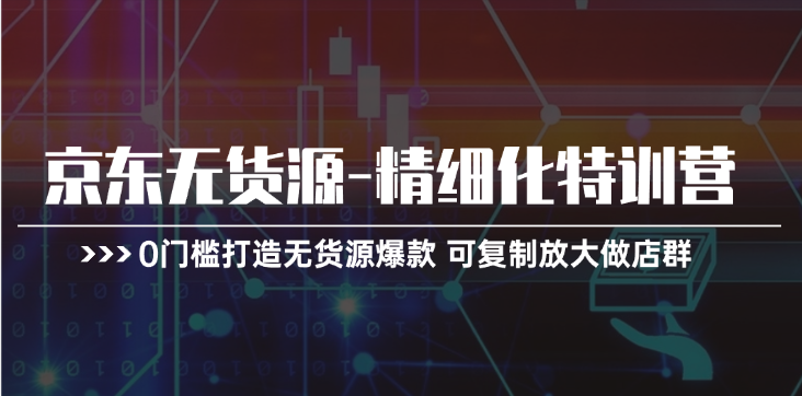 （11303期）京东无货源-精细化特训营，0门槛打造无货源爆款 可复制放大做店群-尤课网创