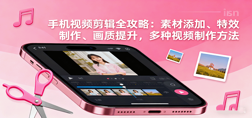 手机视频剪辑全攻略：素材添加、特效制作、画质提升，多种视频制作方法-尤课网创